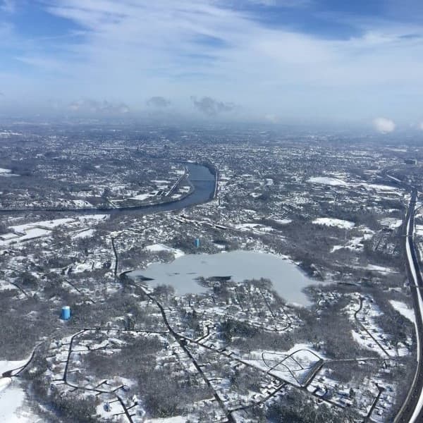 View from plane in the winter