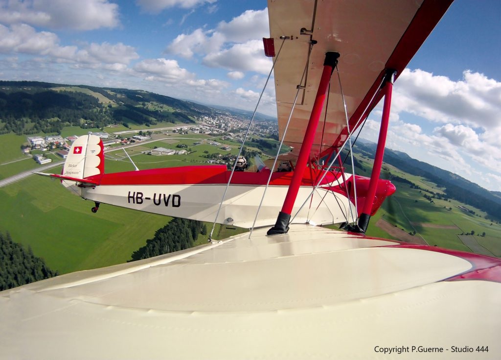Vol en Bücker-Jungmann avec Aéro-Club des Montagnes Neuchâteloises
