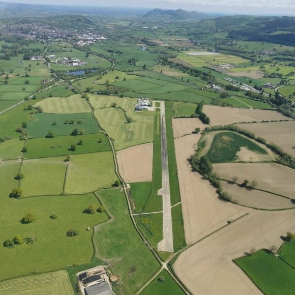 Welshpool Airport from the air