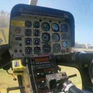 Yellow 1998 Bell 407 turbine helicopter for sale in South Africa by Aviation X. Cockpit instruments-min